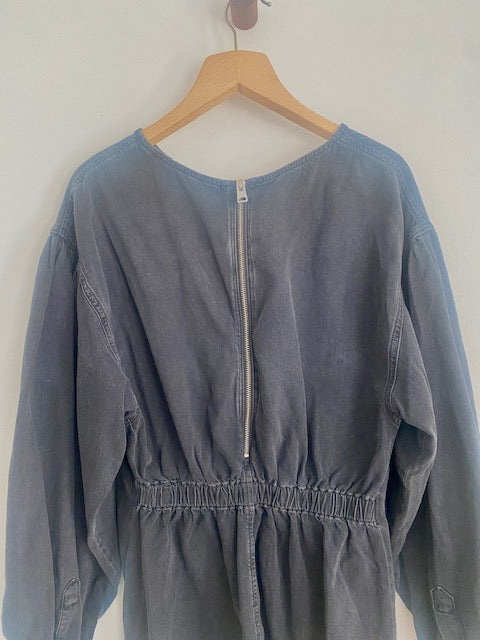 Pre-Owned All Saints Black Cotton Twill Dress