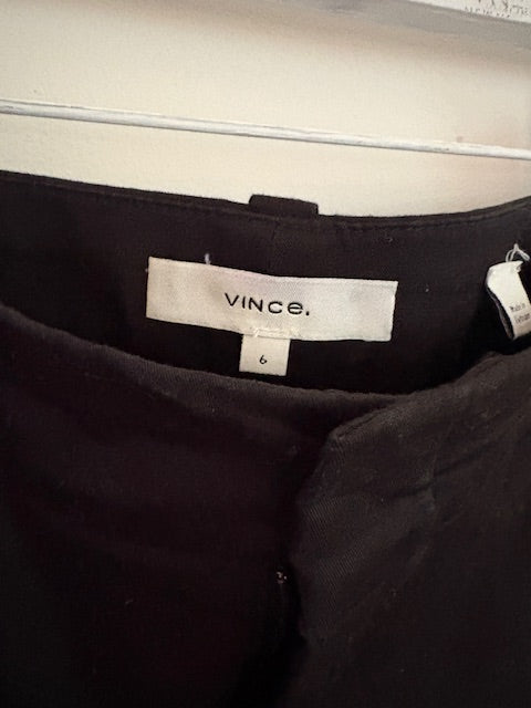 VINCE Black Italian stretch-cotton Chino Pant
