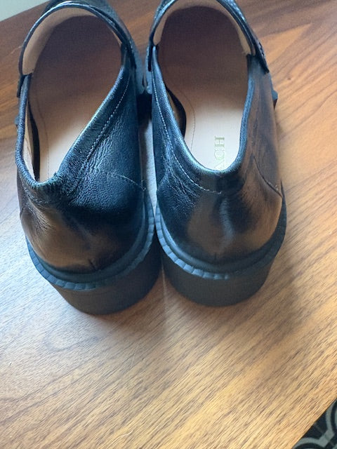 COACH 90's inspired Black Leah Platform loafers size 9