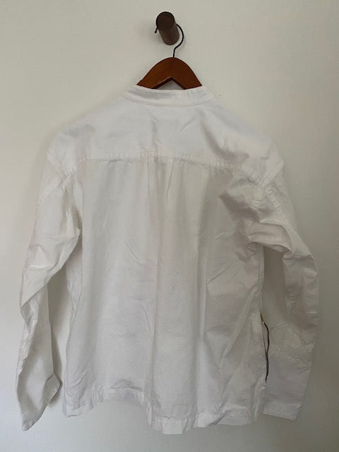 Pre-Owned J Crew White Cotton Button front Jacket