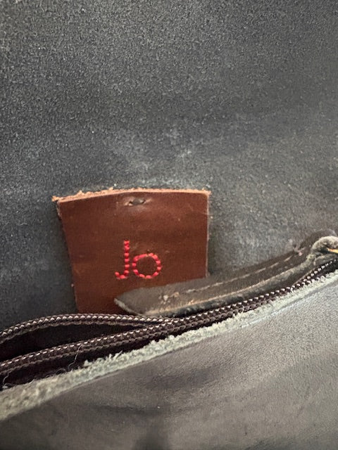 Handmade Jo Vintage Minimal Leather Chain Crossbody