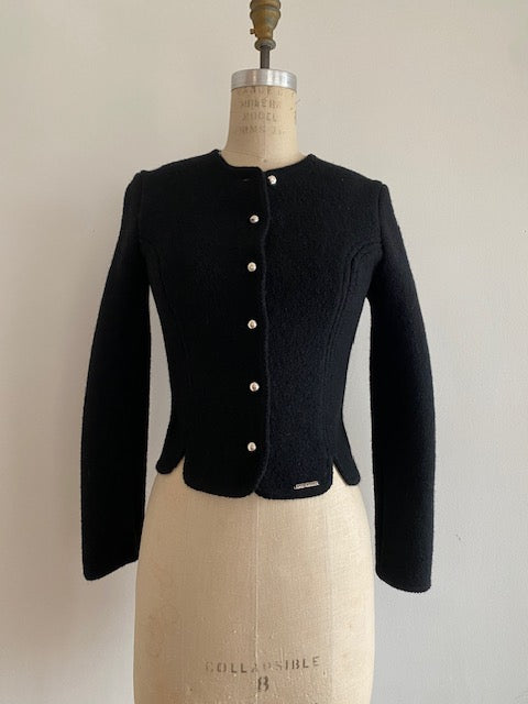 Pre-Owned Geiger Boiled Wool fitted jacket
