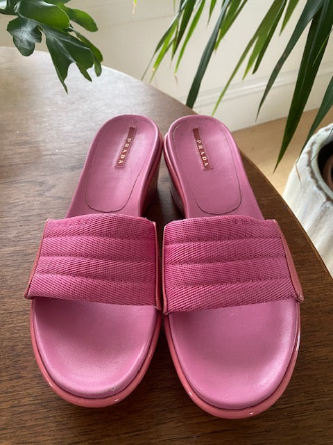 Prada Sport Pink Slide