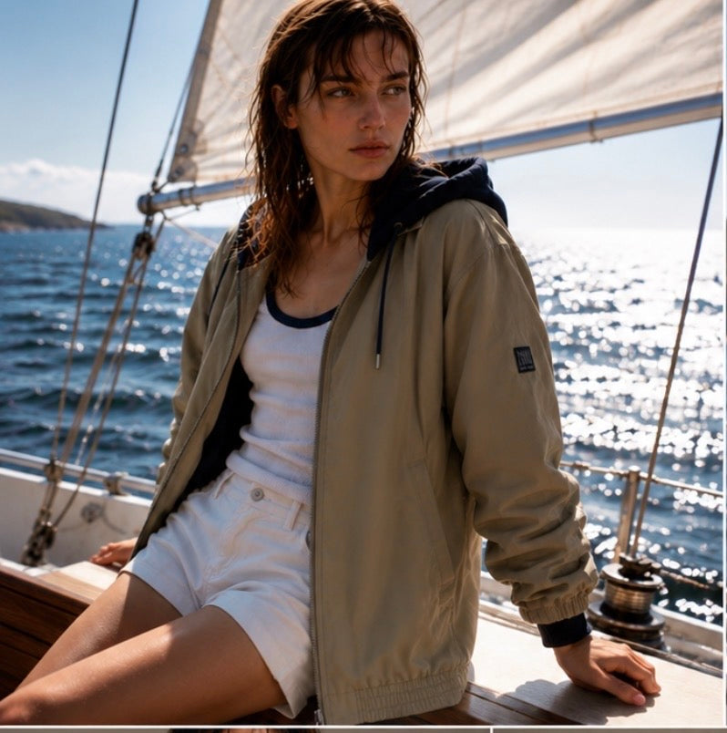 Newnorm Upcycled Coastal hooded Jacket/ One-of-One Reworked Windbreaker