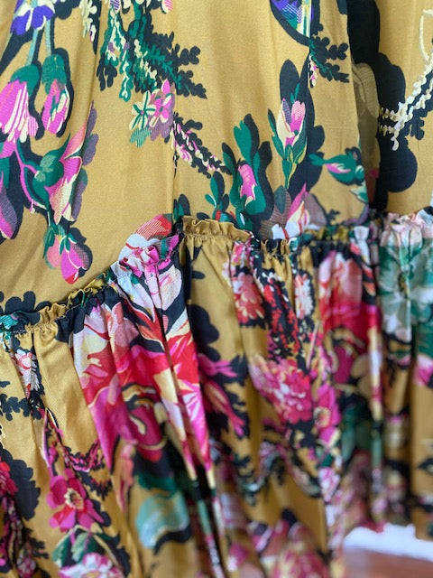 Pre-Owned Dries Van Noten Visose Twill Floral Dress