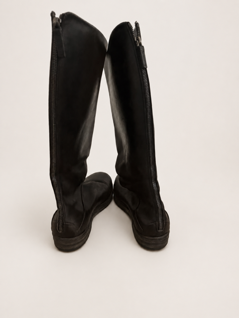 Marsell Black Leather Knee-High Boots-size 36