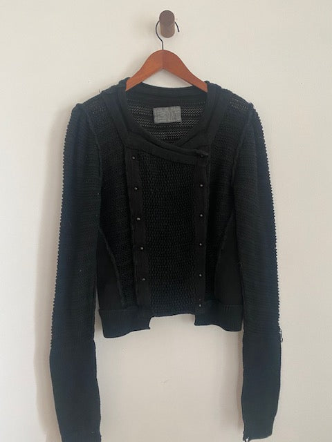 Pre-Owned All Saints Double Breasted Cotton Sweater