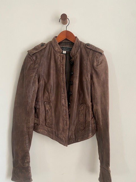 Pre-Owned Peruvian Connection Moto Leather Jacket