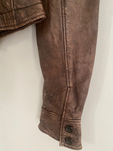 Pre-Owned Peruvian Connection Moto Leather Jacket