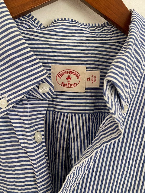 Pre-Owned Brooks Brothers Cotton Seersucker Stripe Shirt