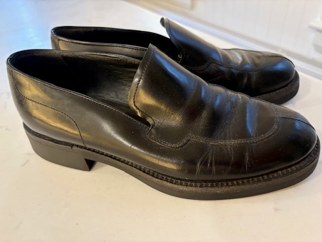 Prada Black Leather Loafers