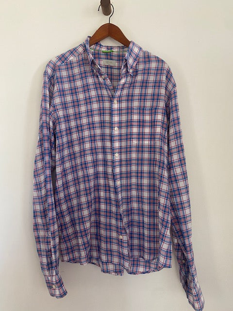 Pre-Owned Eton Cotton Plaid Classic Shirt