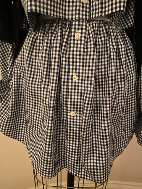 Newnorm Blue/ white check Upcycled Skirts Set