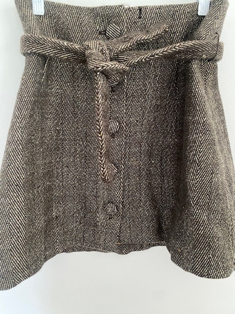 Pre-Owned Marni Wool Button Front Aline Mini Skirt