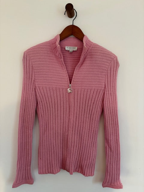 ST.JOHN SPORT BY MARIE GRAY zip front fitted cardigan petite