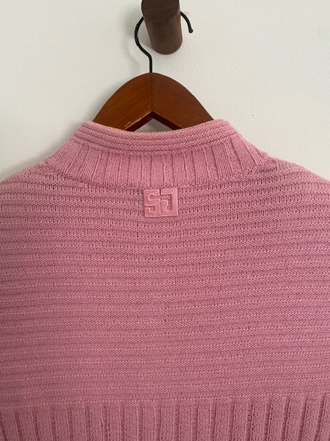 Pre-Owned St John Sport Pink Knit Cardigan