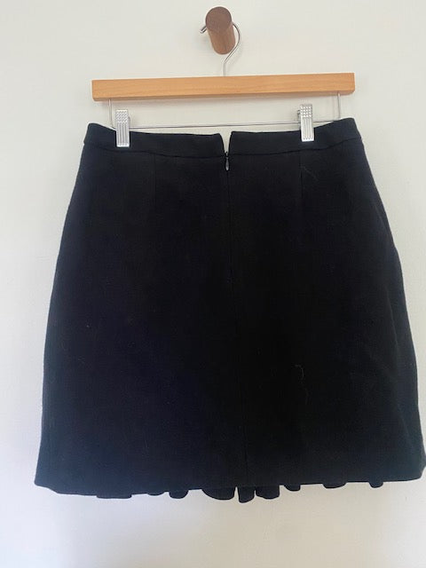 Pre-Owned Dries Van Noten Wool Pleated Aline Skirt