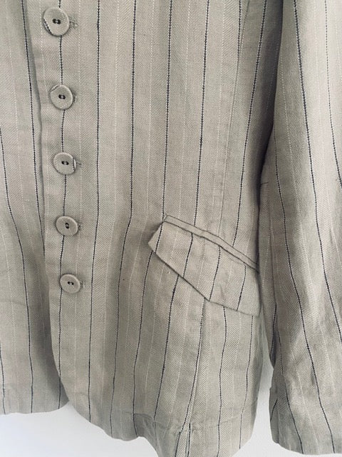 Pre-Owned Pas de Calais Cotton Pinstripe Blazer