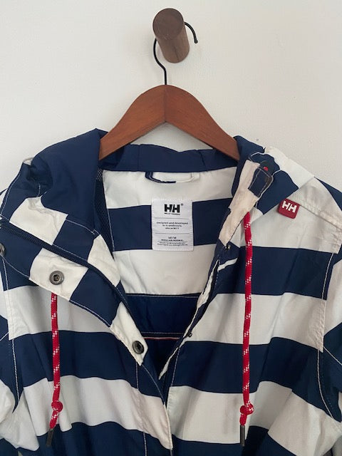 Pre-Owned Helly Hansen Stripe 100% Polyester Waterproof Jacket