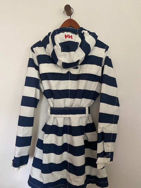 Pre-Owned Helly Hansen Stripe 100% Polyester Waterproof Jacket