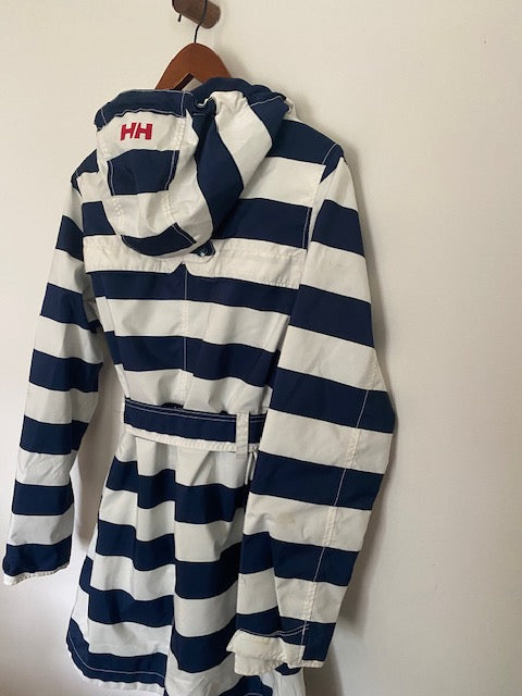 Pre-Owned Helly Hansen Stripe 100% Polyester Waterproof Jacket