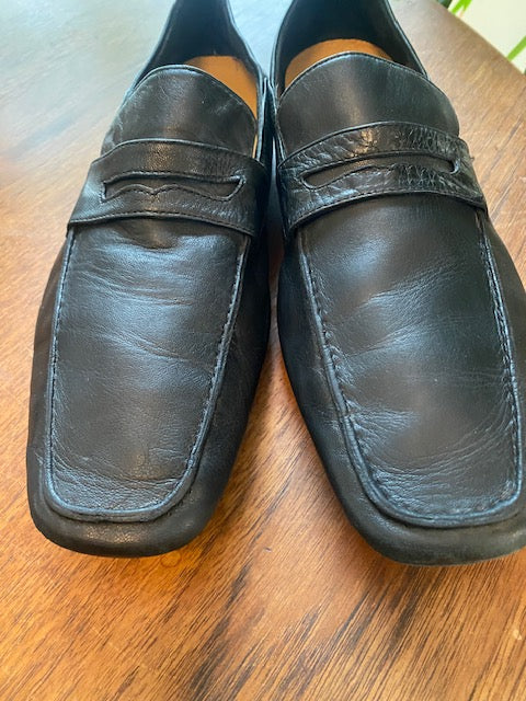 Pre-Owned Colehaan Black Penny Driver Loafer