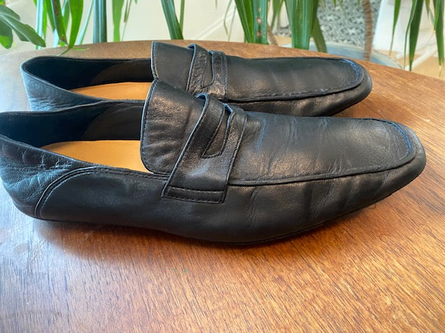 Pre-Owned Colehaan Black Penny Driver Loafer