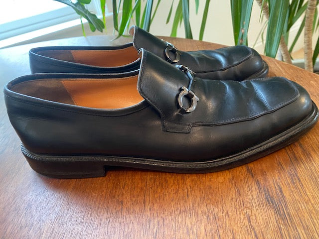 Pre-Owned Ferragamo Black Bit Loafer