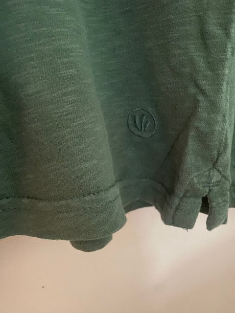 Pre-Owned FATFACE Organic Cotton Green 3 button Henley