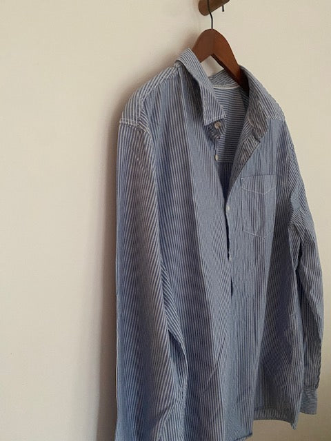 Pre-Owned FATFACE 100% Cotton Button Down Blue+ White Stripe Shirt