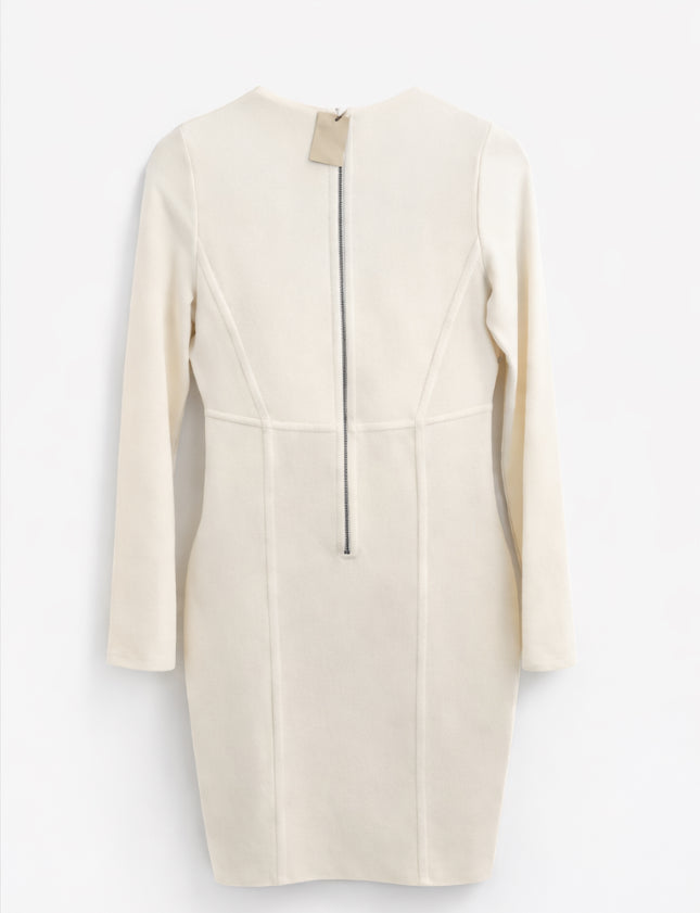 BCBGMAXAZRIA Cream Knit Fitted