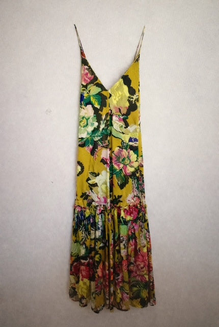 Pre-Owned Dries Van Noten Visose Twill Floral Dress