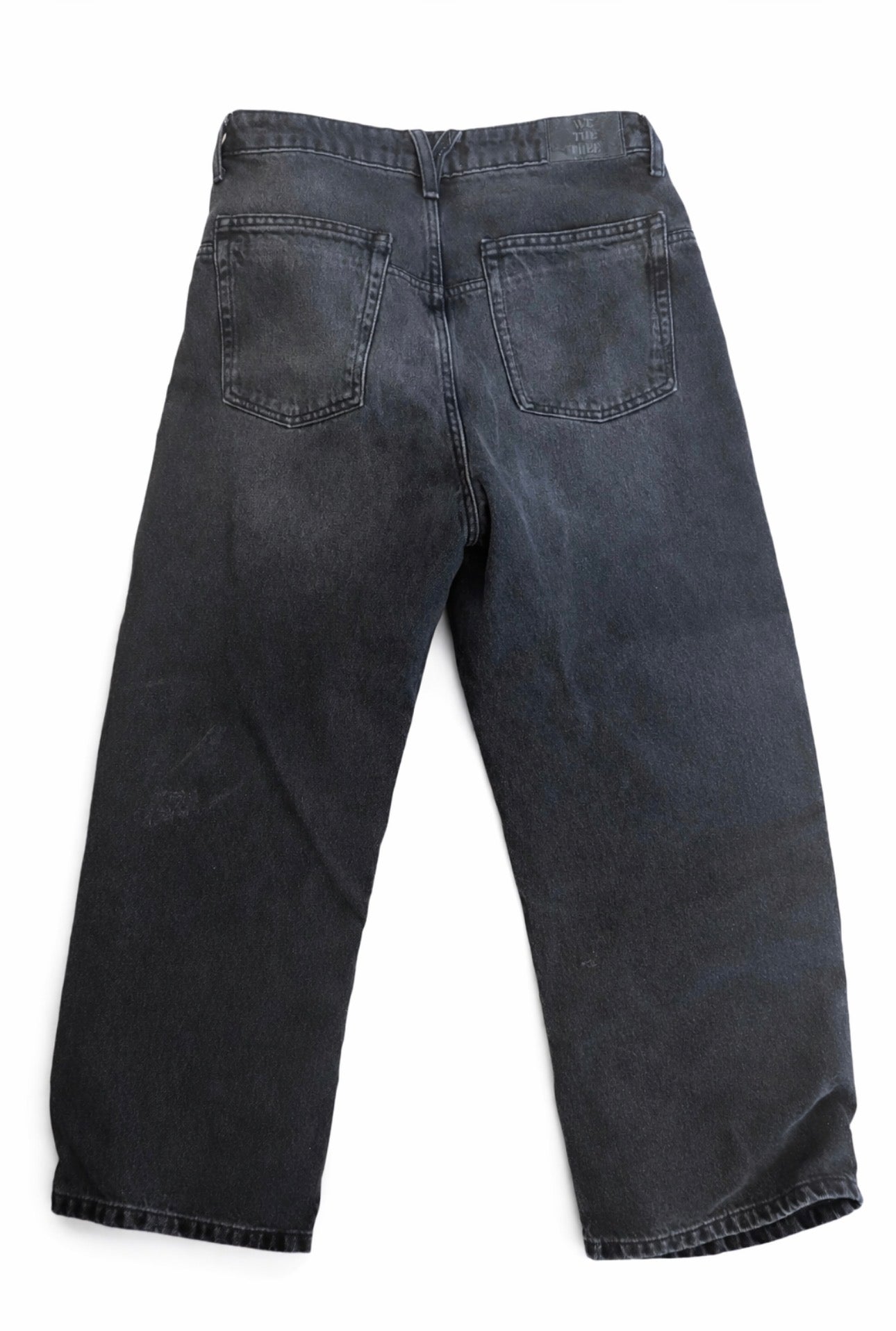 Free People  Black Barrel leg Jean