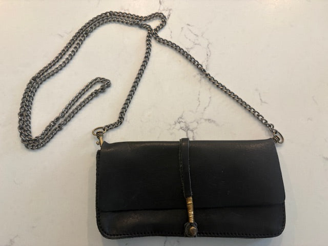 Handmade Jo Vintage Minimal Leather Chain Crossbody