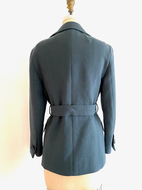 Pre-Owned Dries Van Noten Wool Belted Double Breasted Jacket