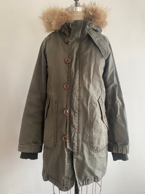 Pre-Owned R13 Cotton Parka with Fur hood.