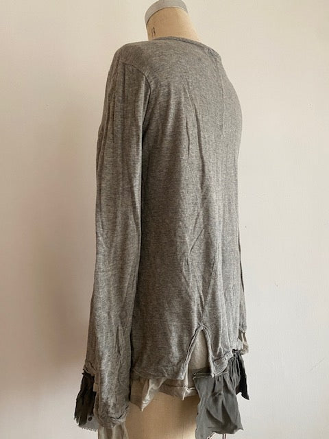 Pre-Owned Pas De Calais T-shirt tunic with ruffle edge