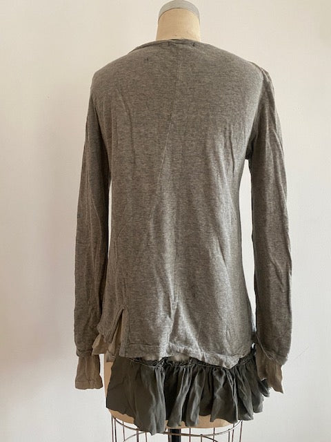 Pre-Owned Pas De Calais T-shirt tunic with ruffle edge