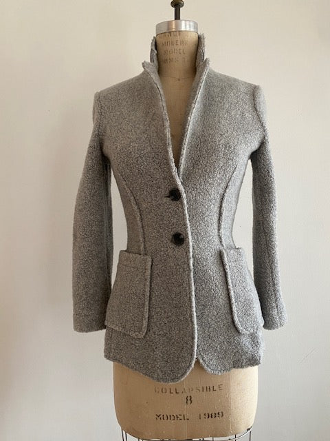 Pre-owned ATM Anthony Thomas Melillo Wool Blend Sherpa Blazer