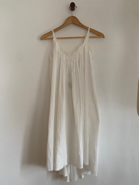 Pre-Owned All Saints White Cotton Crinkle Dress