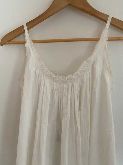 Pre-Owned All Saints White Cotton Crinkle Dress