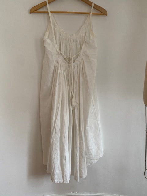 Pre-Owned All Saints White Cotton Crinkle Dress