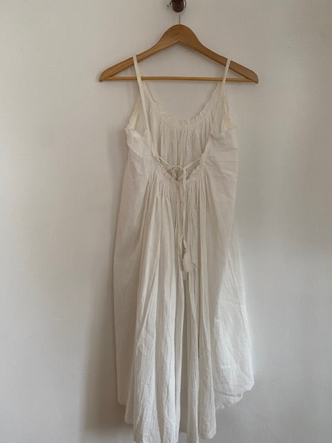 Pre-Owned All Saints White Cotton Crinkle Dress