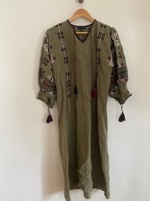 Pre-Owned Nili Lotan Cotton Embroidered Dress