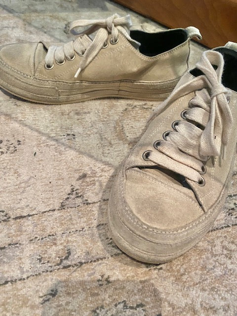 Pre-Owned Ann Demeulmeester Platform Suede Sneaker