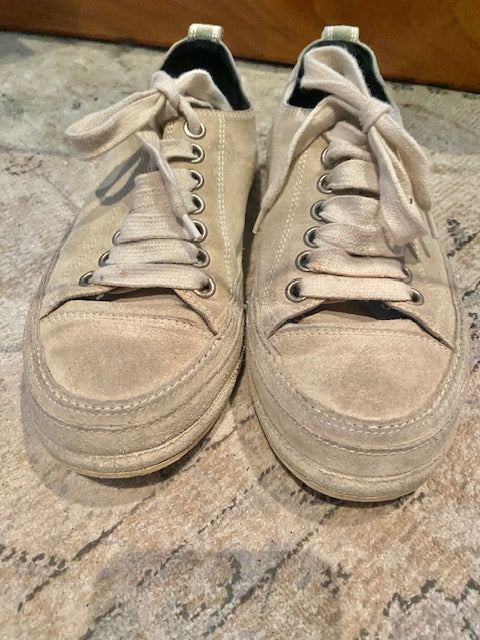 Pre-Owned Ann Demeulmeester Platform Suede Sneaker