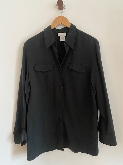 Pre-owned Go>Silk Classic Silk  Shirt With Pockets.