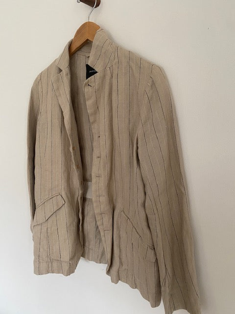 Pre-Owned Pas de Calais Cotton Pinstripe Blazer