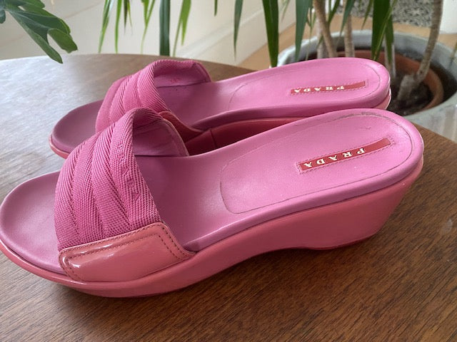 Prada Sport Pink Slide