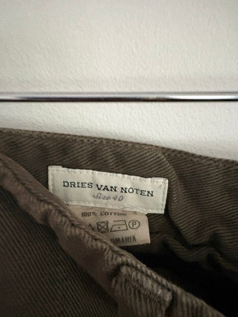 Dries Van Noten Slim Cotton Twill Pant